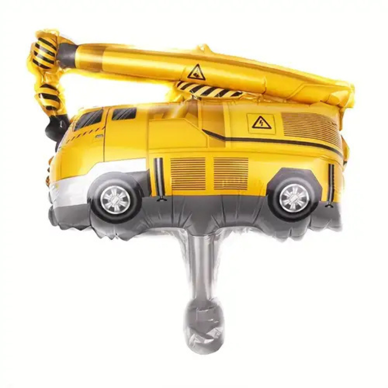 بادکنک فویلی ماشین جرثقیل مینی با طراحی کودکپسند و رنگ زرد، مناسب برای جشنهای تولد با تم مهندسی. بادکنک فویلی ماشین جرثقیل مینی با طراحی کودکپسند و رنگ زرد، مناسب برای جشنهای تولد با تم مهندسی.