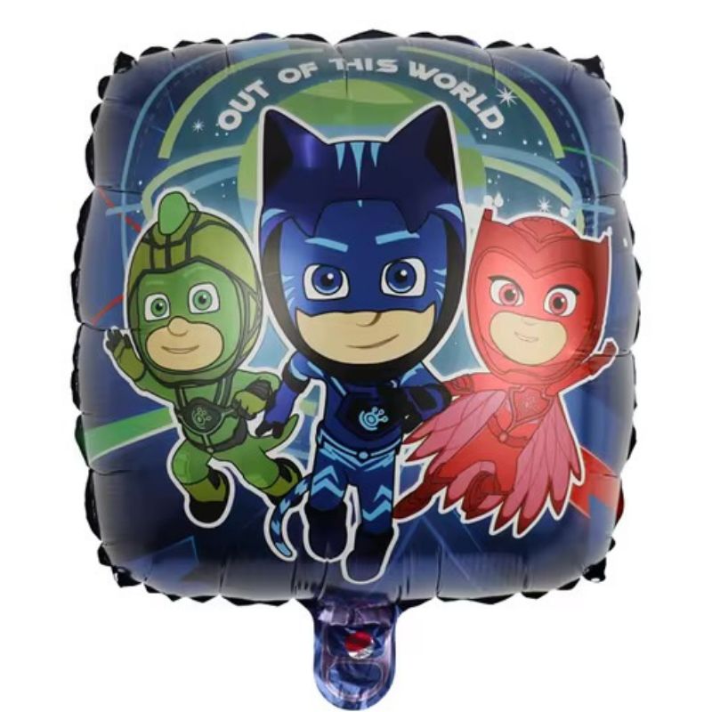 بادکنک فویلی مربع PJ Mask با شخصیتهای کارتونی مناسب تولد کودکان بادکنک فویلی مربع PJ Mask با شخصیتهای کارتونی مناسب تولد کودکان