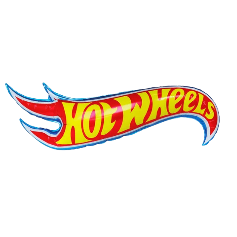 بادکنک فویلی بنر Hot Wheels هات ویلز در فضای جشن، با طراحی هیجانانگیز و رنگهای جذاب بادکنک فویلی بنر Hot Wheels هات ویلز در فضای جشن، با طراحی هیجانانگیز و رنگهای جذاب