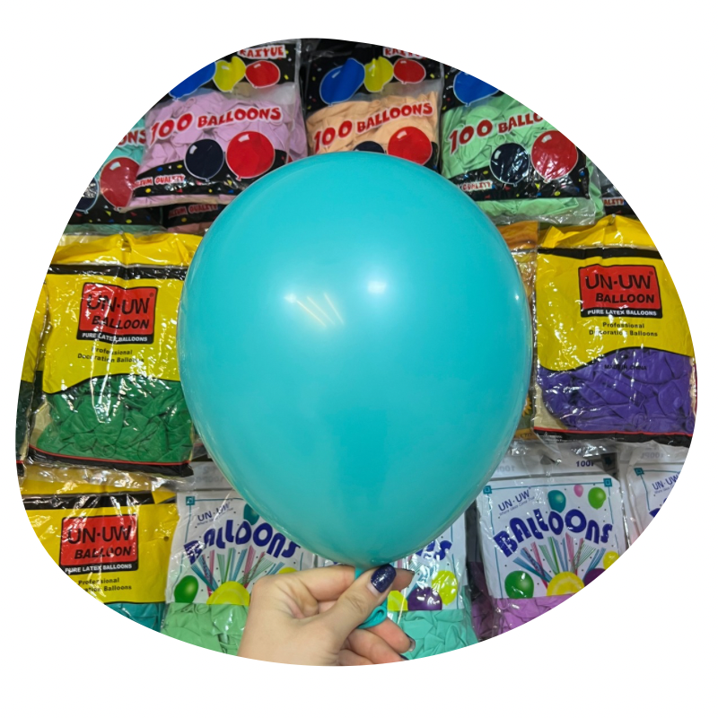 IMG_2274 بادکنک لاتکس تیفانی UN با رنگ آبی سبز خاص